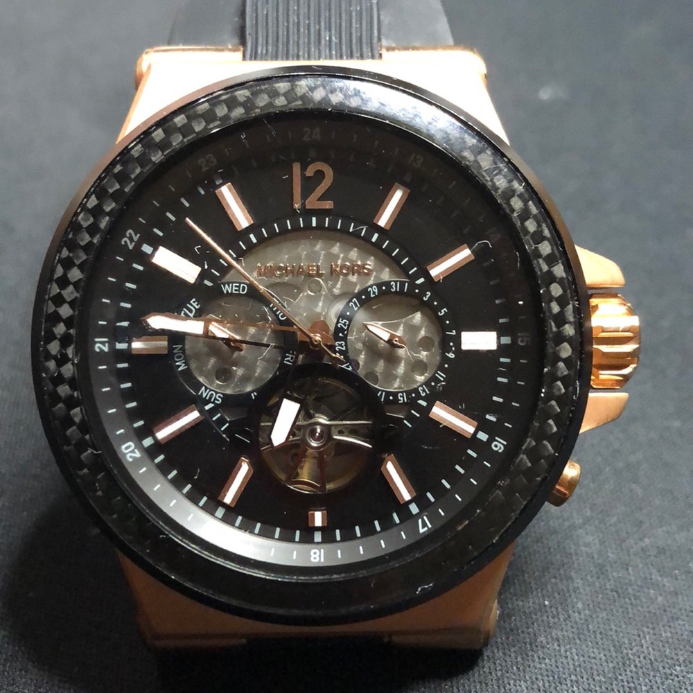 Michael Kors kinetic watch steel and Carbon fiber